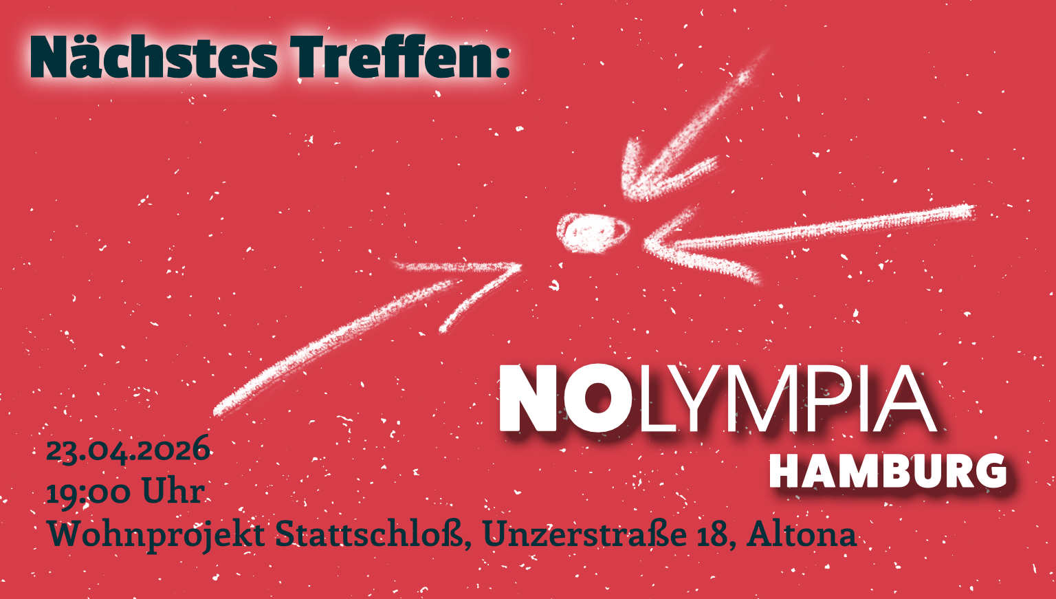 Nächstes Treffen: 23.04.2026 HAMBURG 19:00 Uhr. :Wohnpröjekt Stattschloß, Unzerstraße 18, Altona